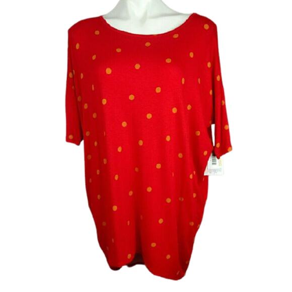 Lularoe Irma Polka Dot High low Shirt NWT Small - Picture 1 of 10